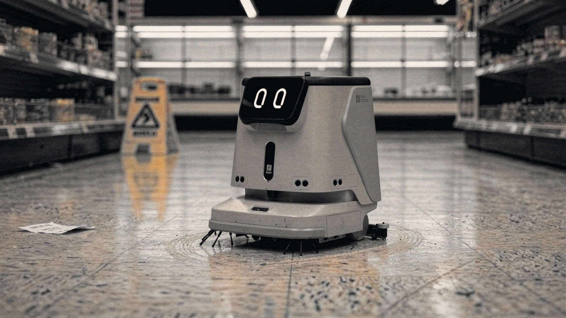 Reinigungsroboter Pudu CC1 im Einsatz