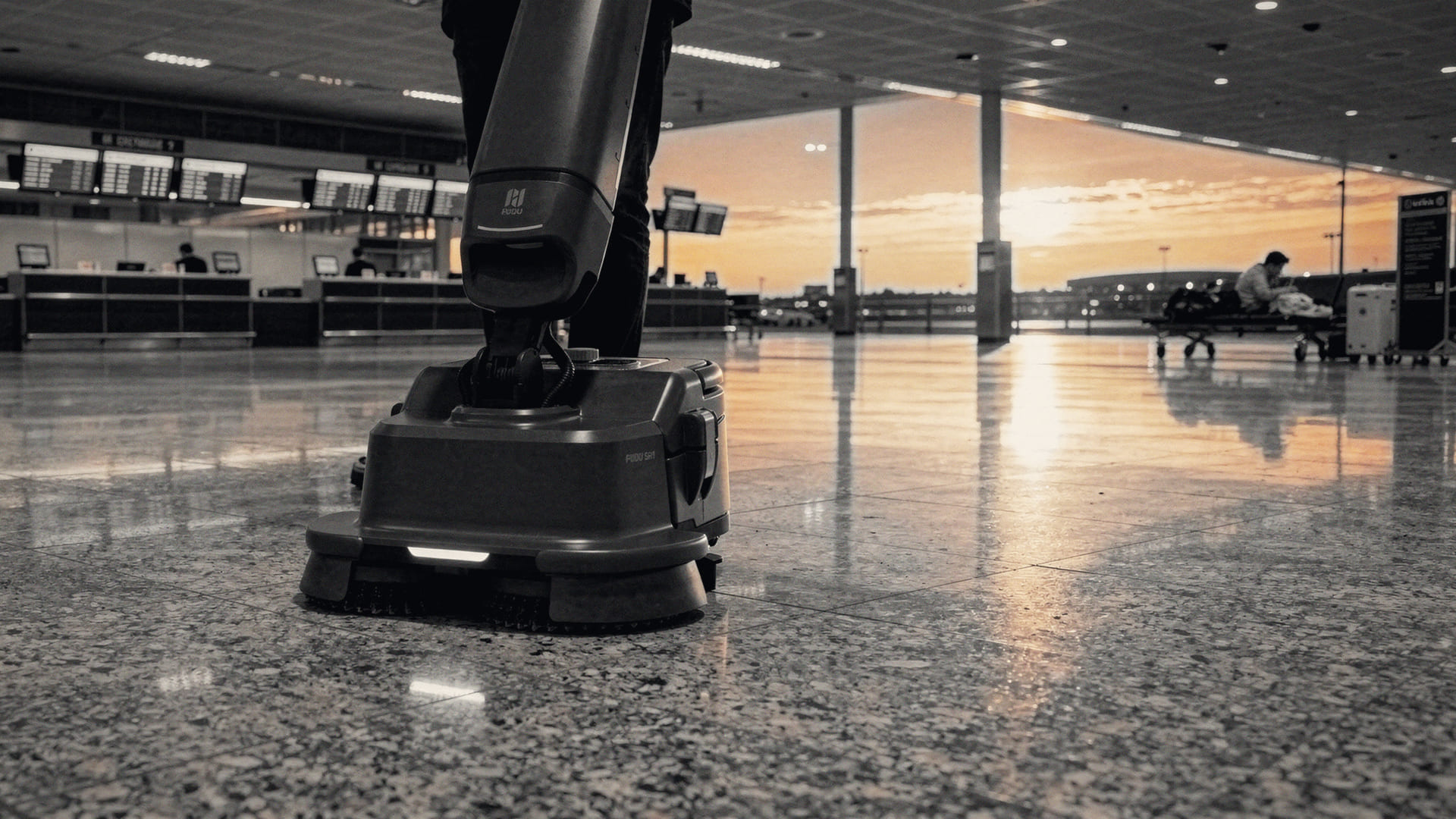 Reinigungsroboter Pudu SH1 im Einsatz