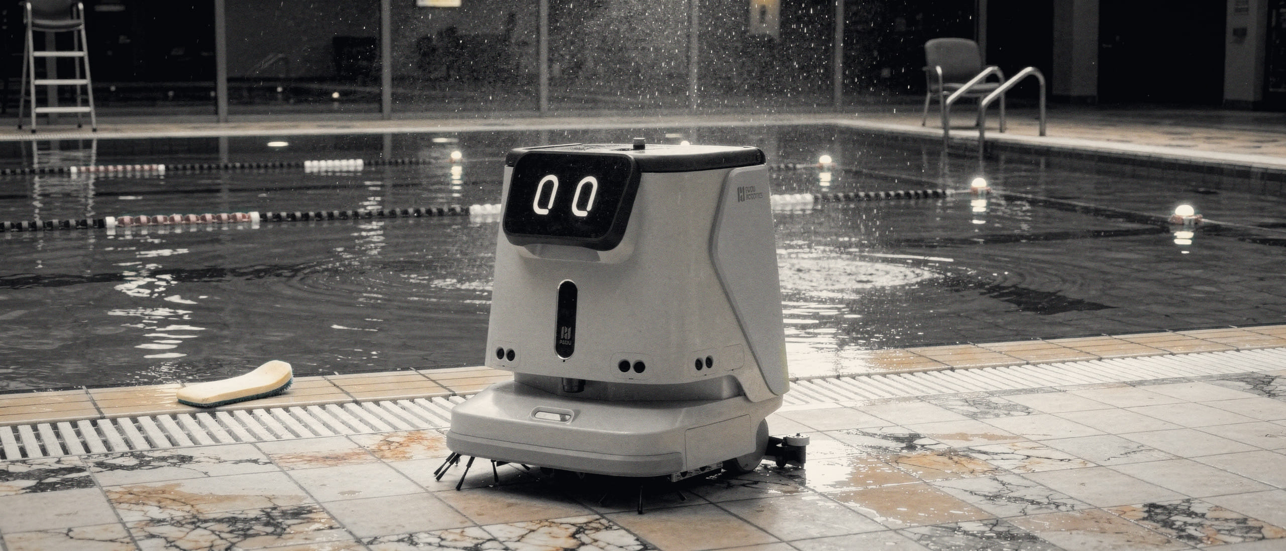 Autonomer Reinigungsroboter im Einsatz — Schwimmbäder