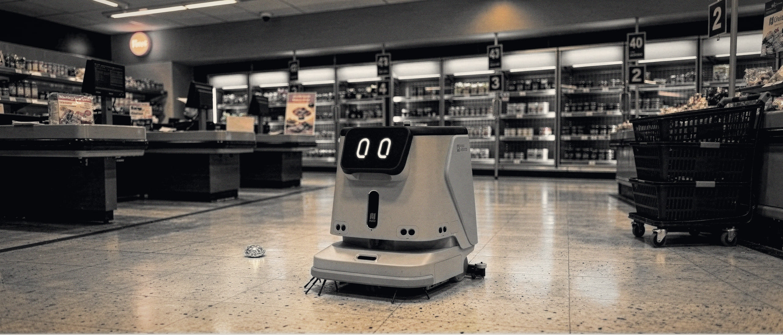 Autonomer Reinigungsroboter im Einsatz — Supermärkte