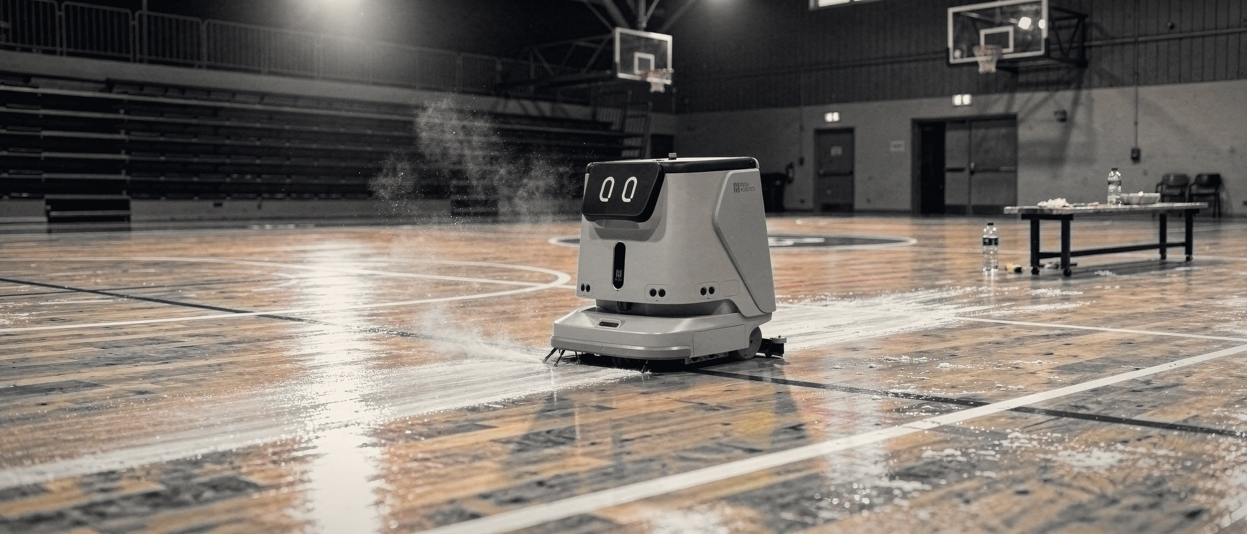 Autonomer Reinigungsroboter im Einsatz — Turnhallen